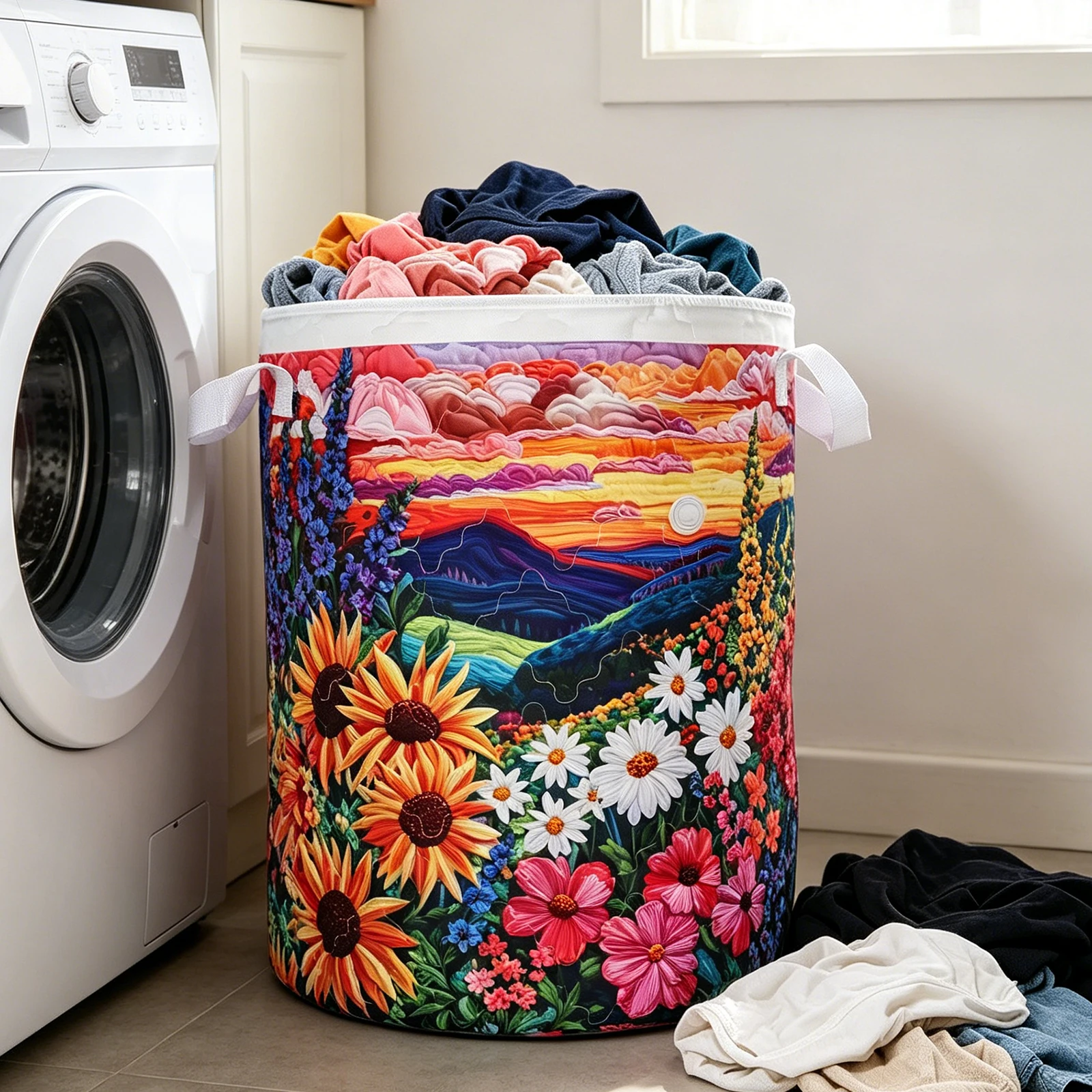 سلة غسيل مبطنة بمقبض، سلة تخزي - مراجعة Laundry Hamper Nursery وسعره