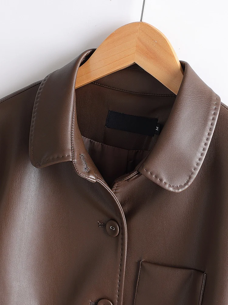   Ning 本革ジャケット レディース 2025 秋新作 スクエアカラー オートスリムフィット シープスキン バイカーコート