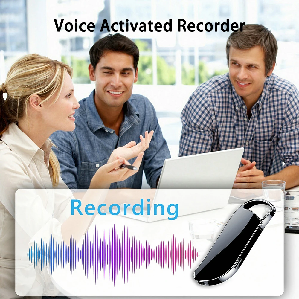 V11 32GB Voice Recorder Mini Design 150mAh 15H Long Time HiFi Recording Voice Activated