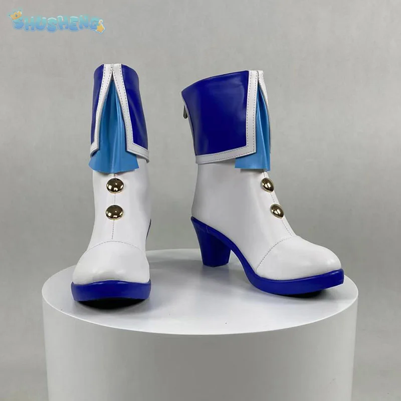 Hayase Yūka Game Blue Archive Cosplay Mischief Alice Shoes Campus Sweet leather boots Party Christmas Men Women Heels Short