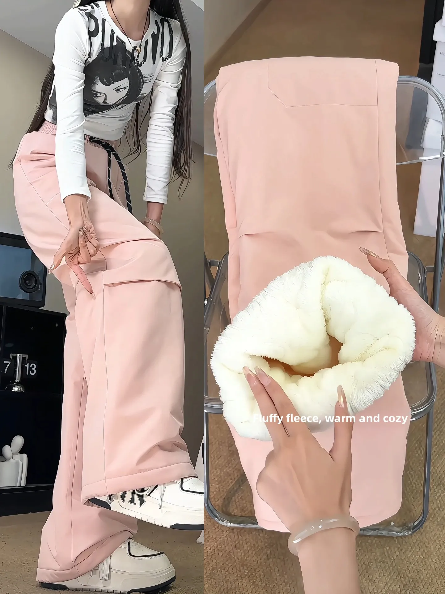 

Thiened Winter Thermal Cotton Pants Men Women Sle Ultra Warm Outdoor Snow Skiing Trousers Fce Lined Cold Proof Casual ...