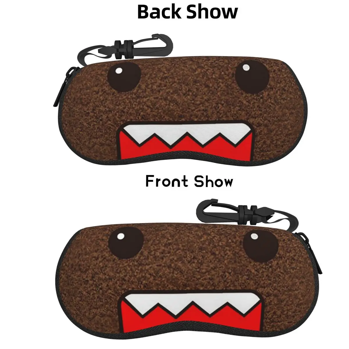 

Cute Cartoon Domo Kun Shell Glasses Case Protector Sunglasses Box Women Men Soft Eyeglasses Bag Pouch