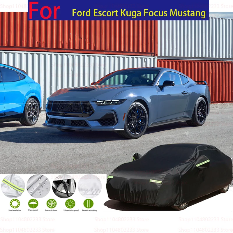 

Car Cover Waterproof Sun Snow Hail Rain Dust Protection Auto Cover For Ford Escort Kuga Focus Mustang