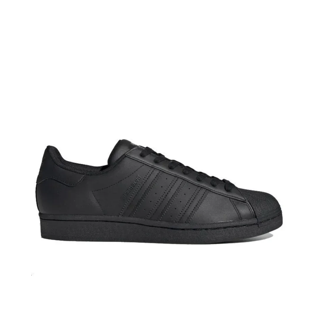 adidas originals SUPERSTAR Comfortable, non-slip, abrasion-resistant, low-top boardshorts for men and women Pure black