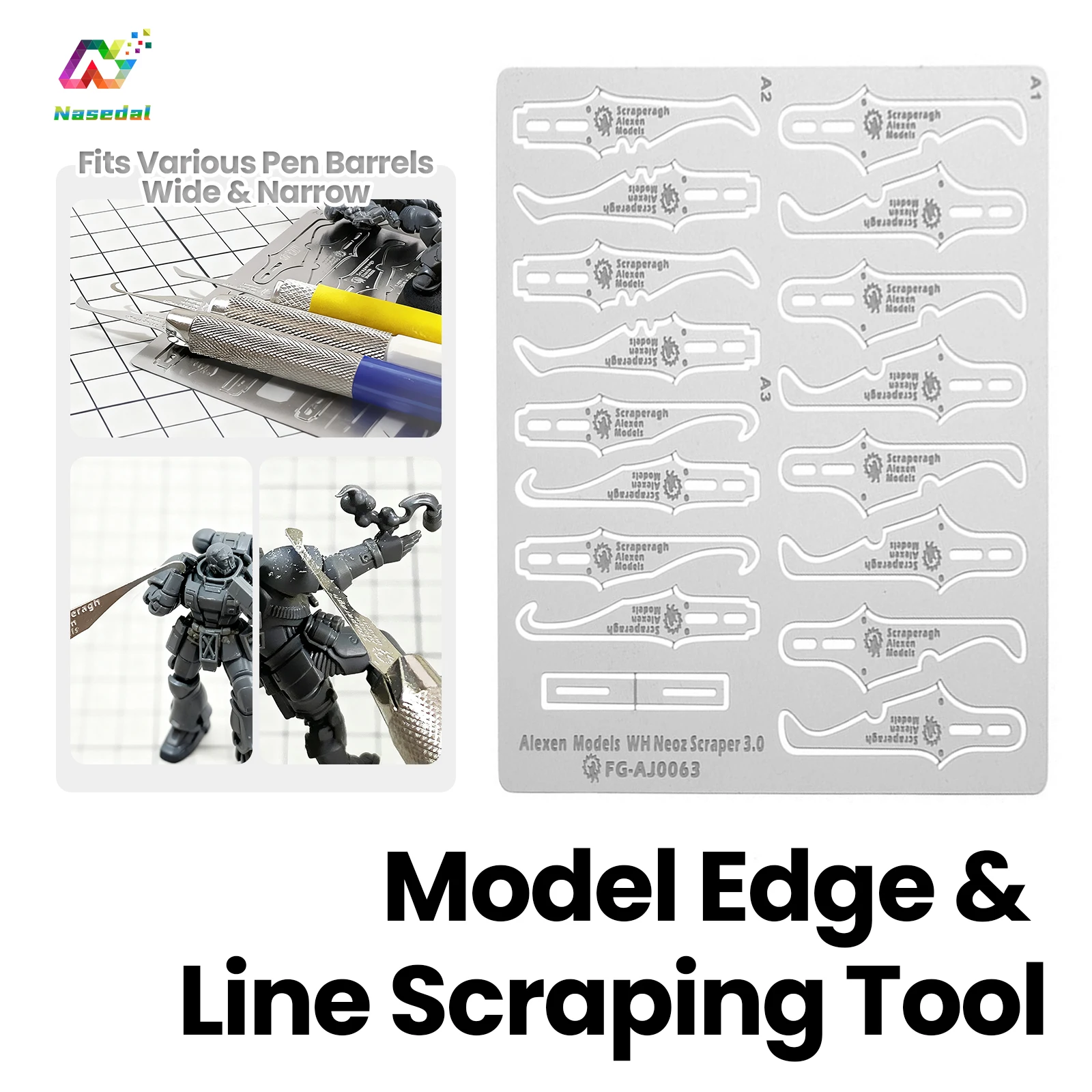 

Alexen Models AJ0063 Scraper Cutter Knife Assembly Model Craft Tools for Gundam Military Model Building Hobby Tools DIY Project