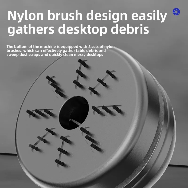 Estudante desktop aspirador de pó cavaleiro preto sem fio portátil para borracha fragmentos limpeza mini