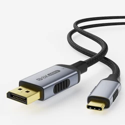 USB C to DisplayPort 1.4, 8K 60Hz Thunderbolt 4/3 /USB4 to DP Cable 6.6FT/2M(4K 60Hz 144Hz 120Hz 2K 240Hz) 32.4Gbps Adapter