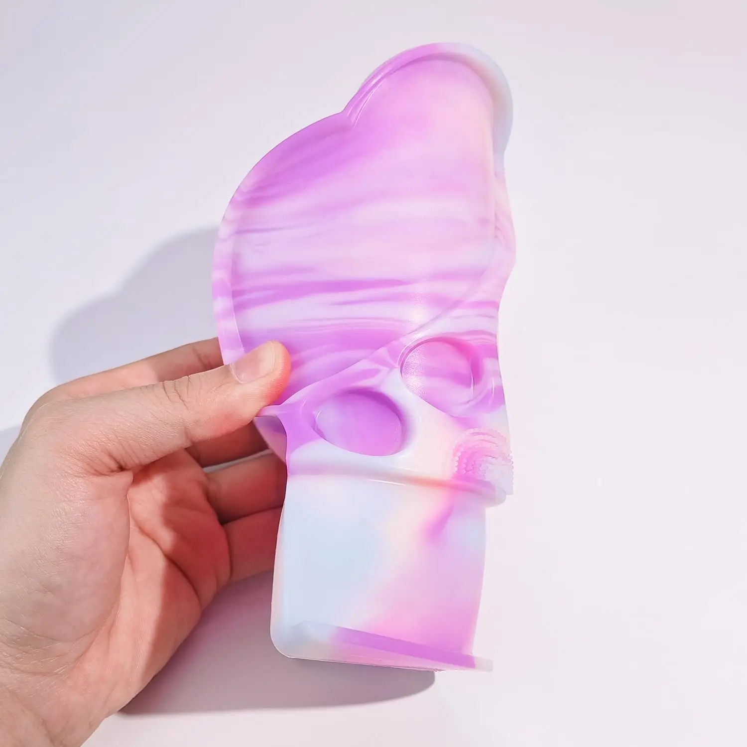 Libeauty 1 pièces plateau en Silicone Extra Large pour le levage des cils et le stratification des sourcils 14 sections patte de chat Palette en Silicone outils de permanente des cils