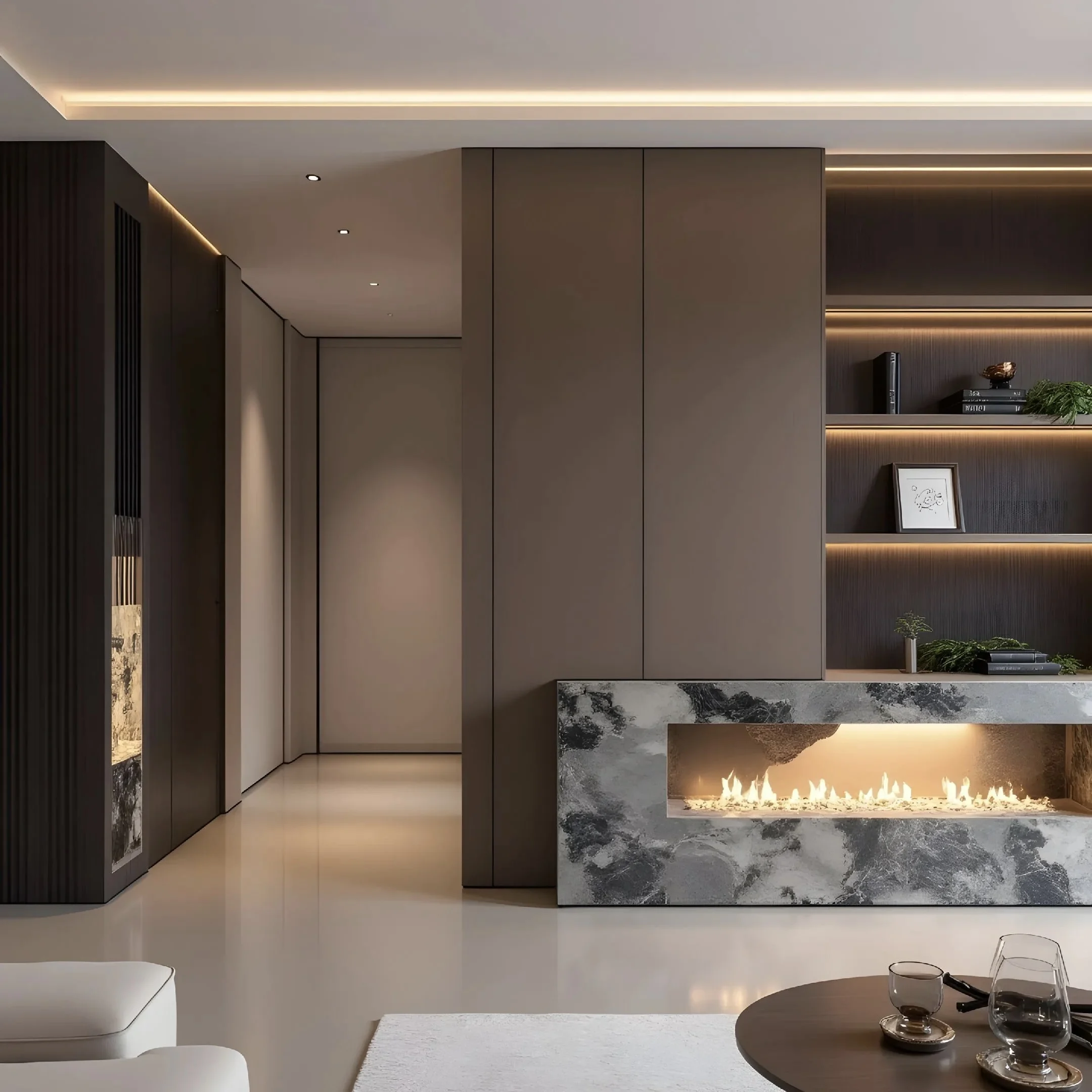 Modern Minimalist Modular Kitchen Storage Units Whole-House Custom Kitchen Cabinets, Living Room Cabinets