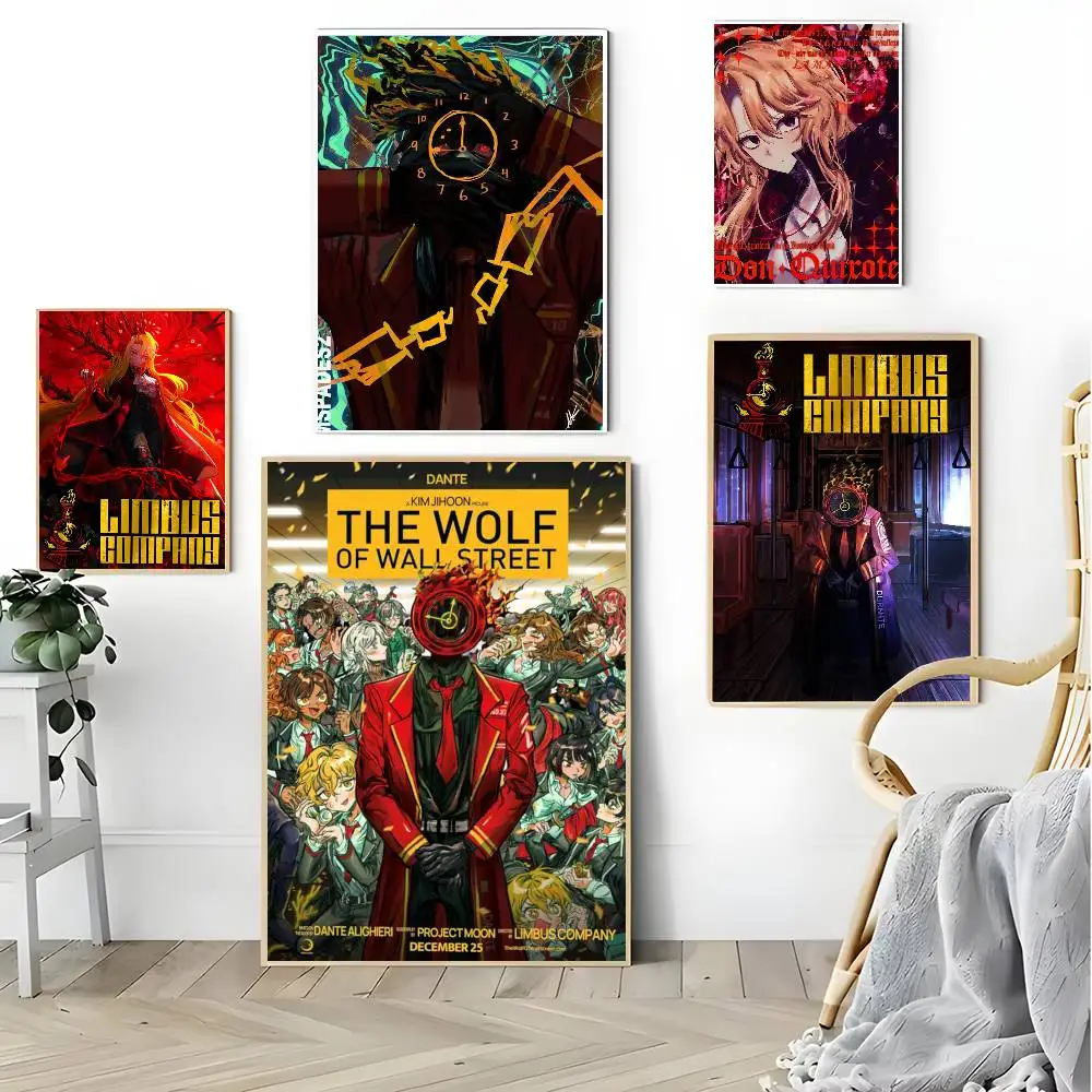 Popular game new L-Limbus company Poster Retro Kraft Paper Sticker DIY Room Bar Cafe Aesthetic Art Wall Painting