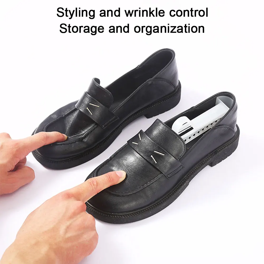 1Pair Plastic Shoe Stretcher For Men Women Leather Shoe Adjustable Shoe Tree Stretcher Boots Rack Anti-deformation Boots Support