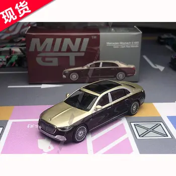 MINIGT 1:64 Mercedes-Maybach S680 Złoty / Ciemnoczerwony Metaliczny MGT00962-CH Samochodowy Model Samochodowy z Odlewu Metalowego dla Dzieci 6 best sales mini gt mercedes - №3