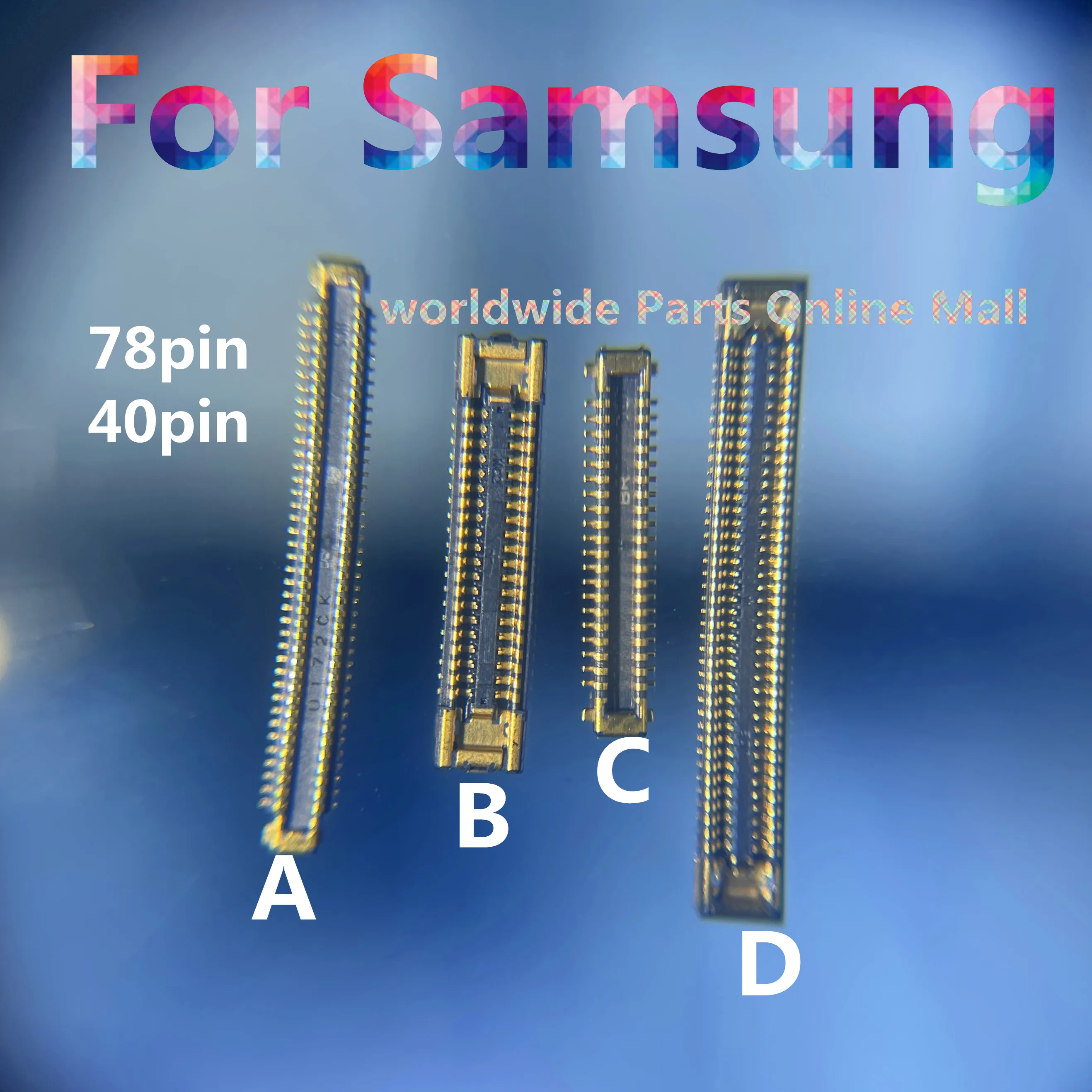 10pcs-200pcs LCD Display Screen Flex FPC Connector USB Charger Plug For Samsung Galaxy A22 4G A225F A225 SM-A225F 78pin 40Pin