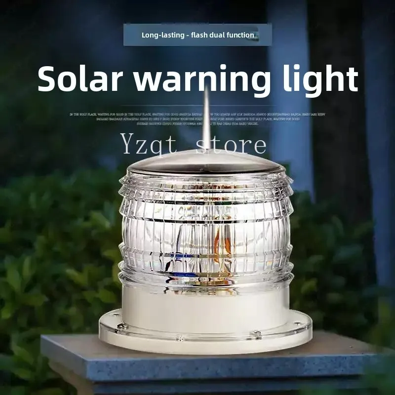Marine solar LED signal flash warning beacon row anchor aviation obstacle light