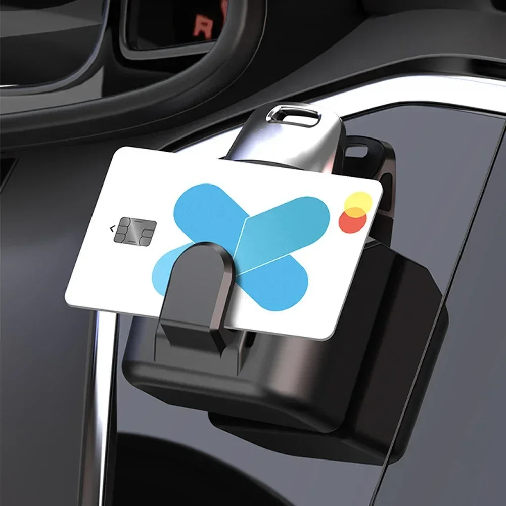 Universeller Autoschlüsselhalter-Clip, Aufbewahrungsbox für den Autoinnenraum, Armaturenbrett-Organizer, Klebehalterung für Karten- und Schlüsselhalter – Detail 5