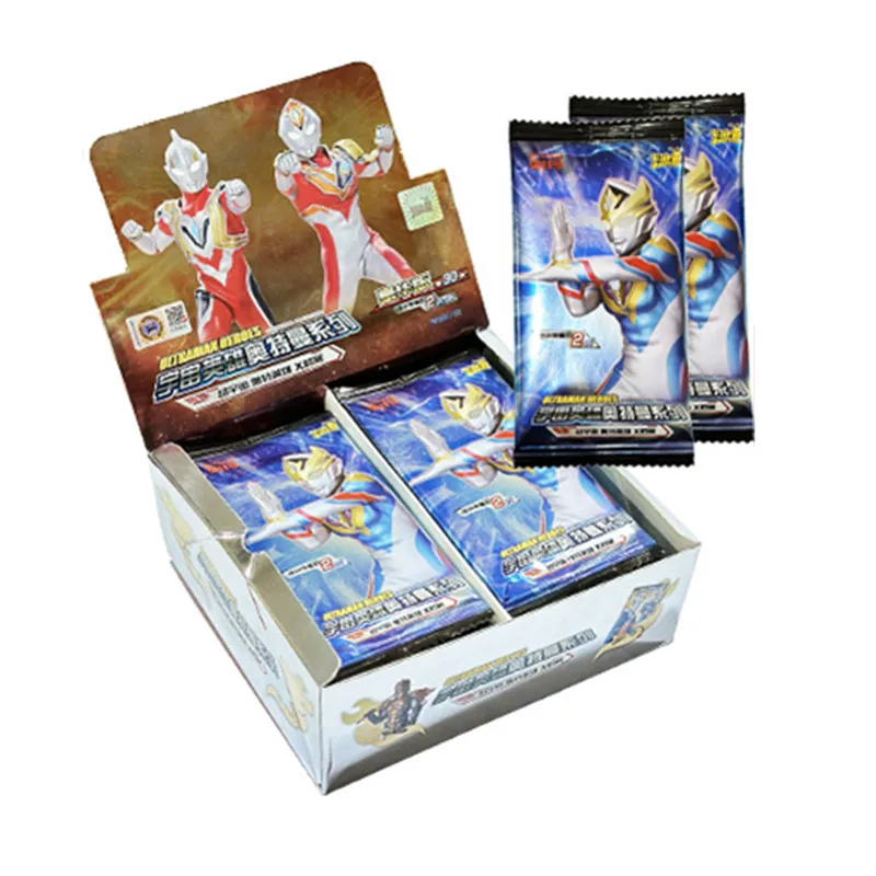 KAYOU Original Ultraman Complete Series Card Booster Pack Anime Figure Rare Collection Cards Flash Card Toy For Children Gift