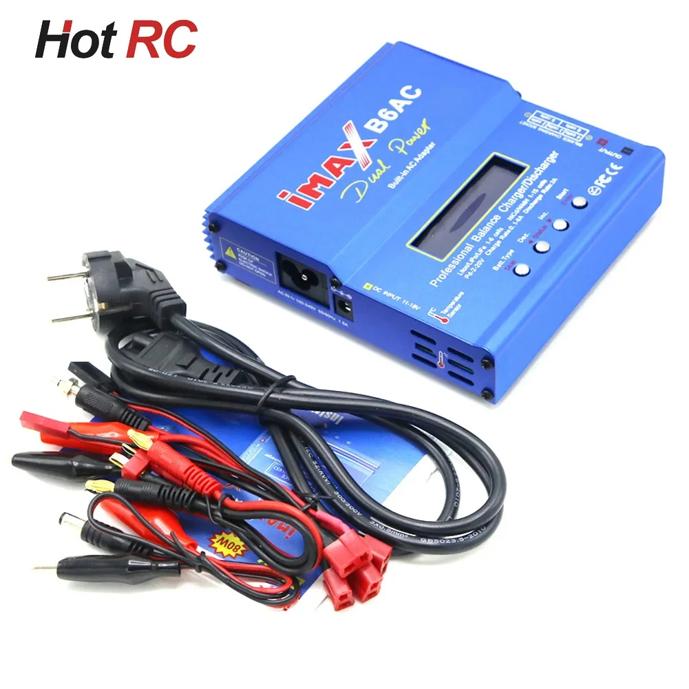 

iMAX B6 AC RC Charger 80W B6AC 6A Balance Charger Digital LCD Screen Li-ion LiFe Nimh Nicd PB Lipo Battery Discharger