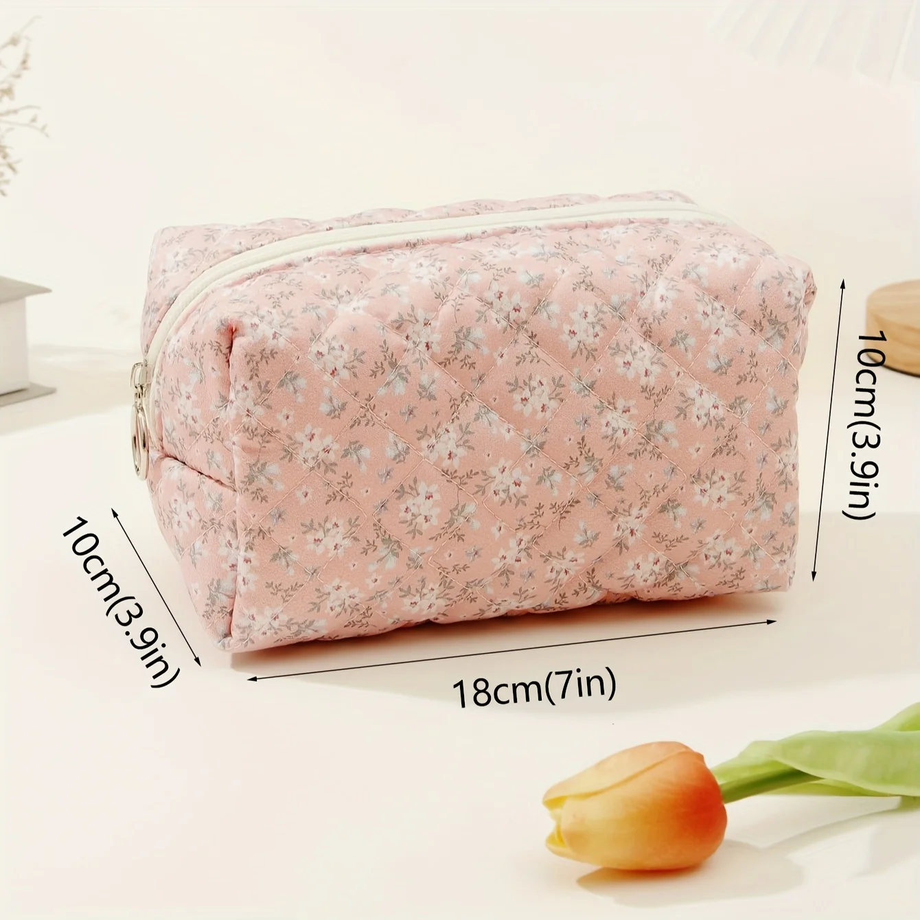 Makeup Bag Cosmetic Bag for Women,Large Capacity Floral Cosmetic Bag Makeup Bags Women Travel Accessories