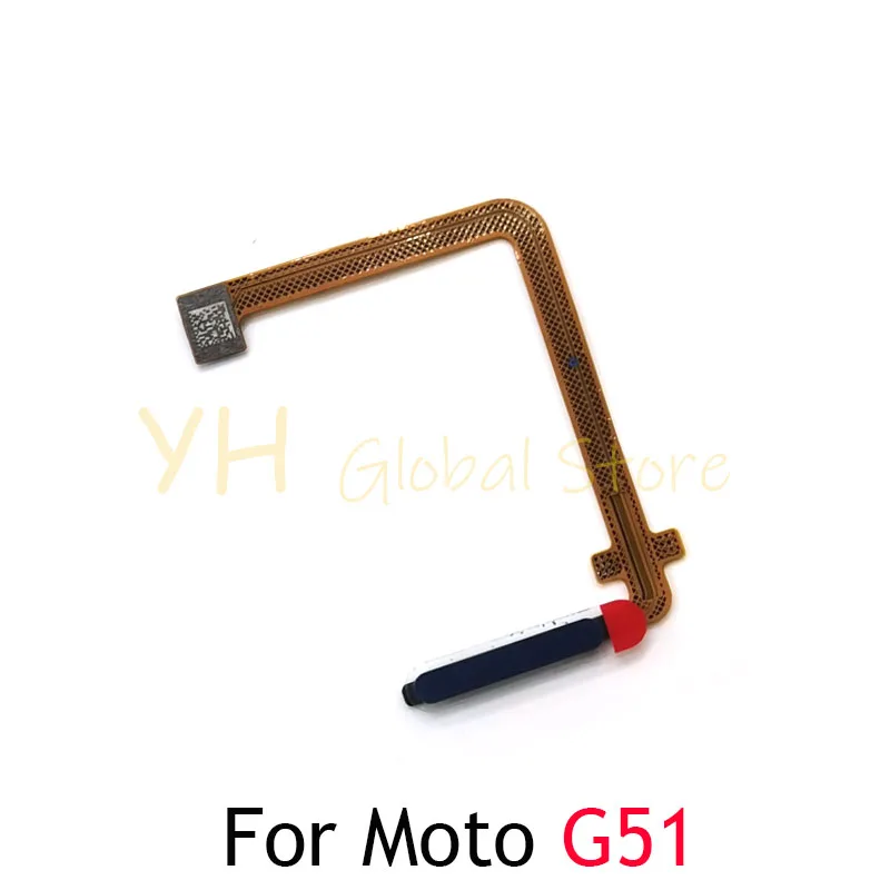 For Motorola Moto G51 5G Fingerprint Reader Touch ID Sensor Return Key Home Button Flex Cable Repair Parts