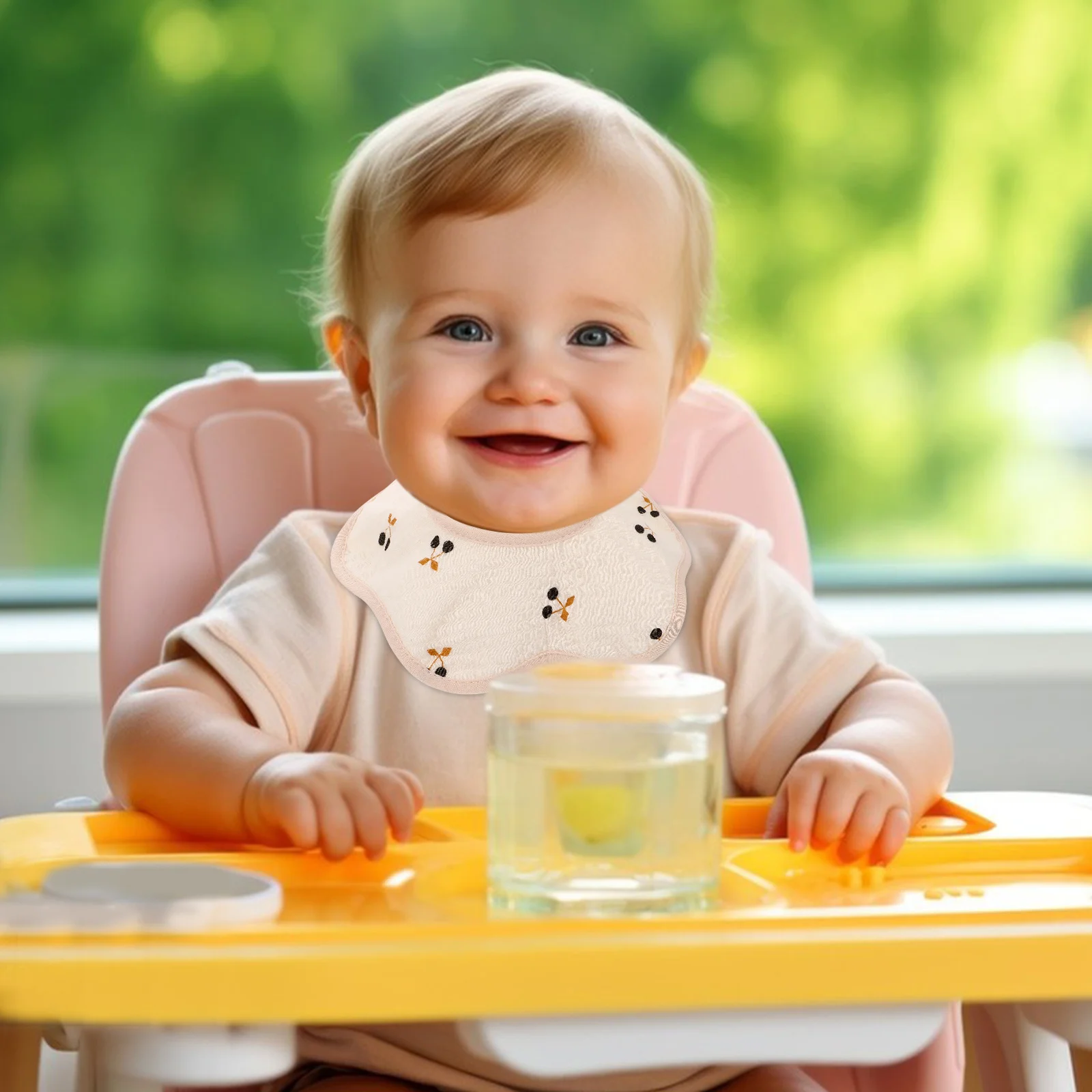 

Baby Bib Waterproof Cotton Newborn Infant Unisex Small Size Feeding Drooling Reusable Soft Breathable Saliva Towel Multipurpose