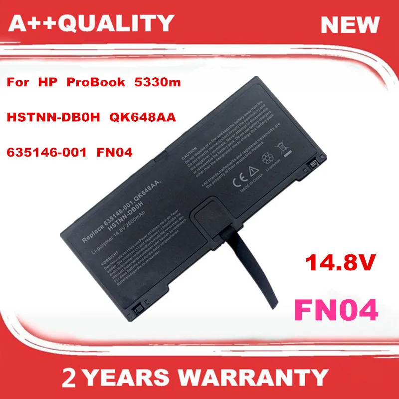 

FN04 Laptop Battery For HP ProBook 5330m 635146-001 FN04 HSTNN-DB0H QK648AA