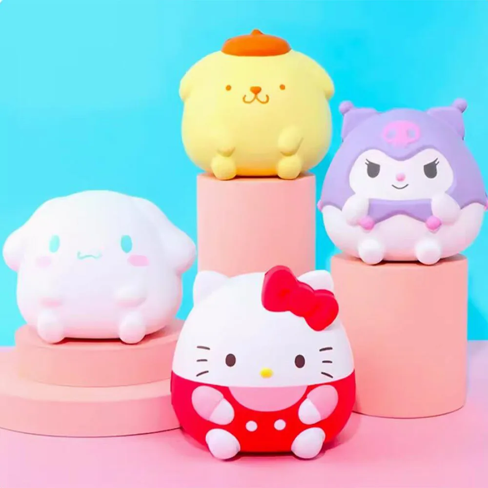 Anime Figure Sanrio Decompression Hello Kitty Kuromi Melody Kawaii Toys Cartoon Doll Stress Relief Hand Pinch Toy Healing Gifts