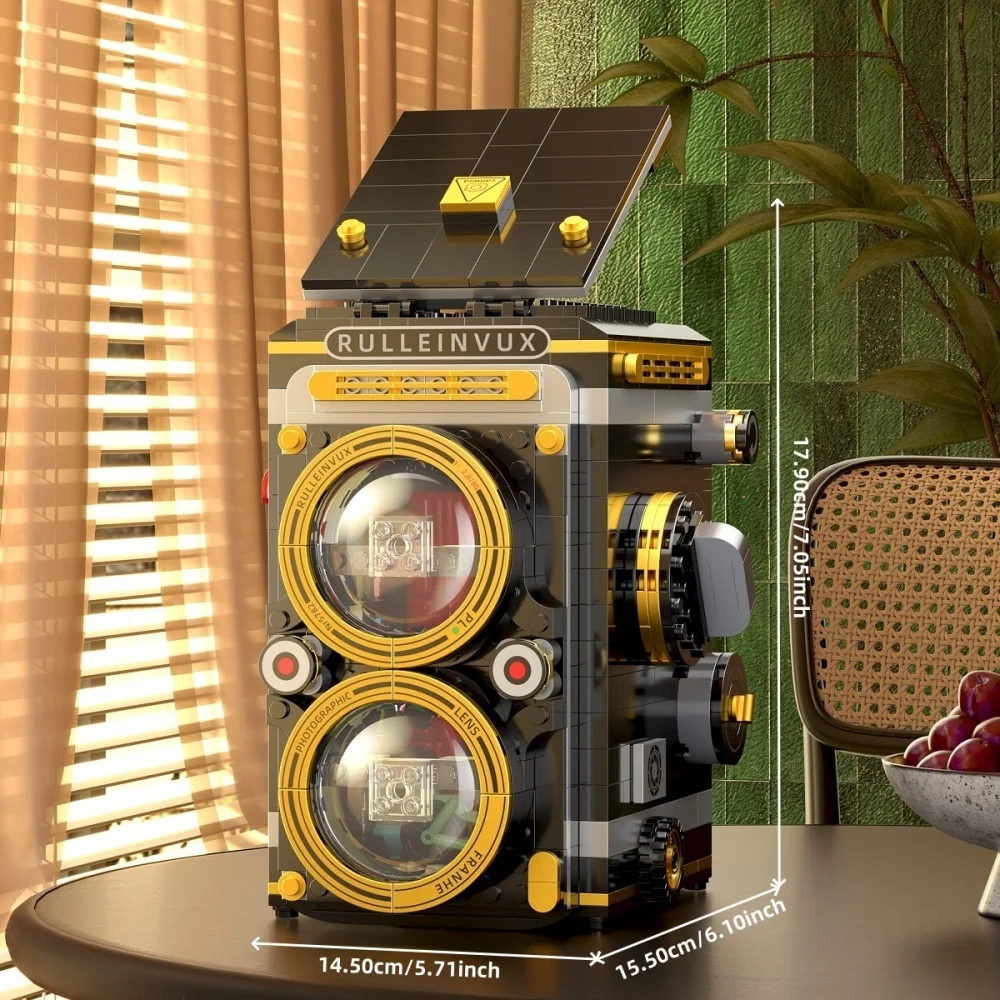 

Retro Camera DIY Mini Building Blocks Set, Vintage Desk Decor, Educational Assembly Toy, Creative Gift for Photography Lovers