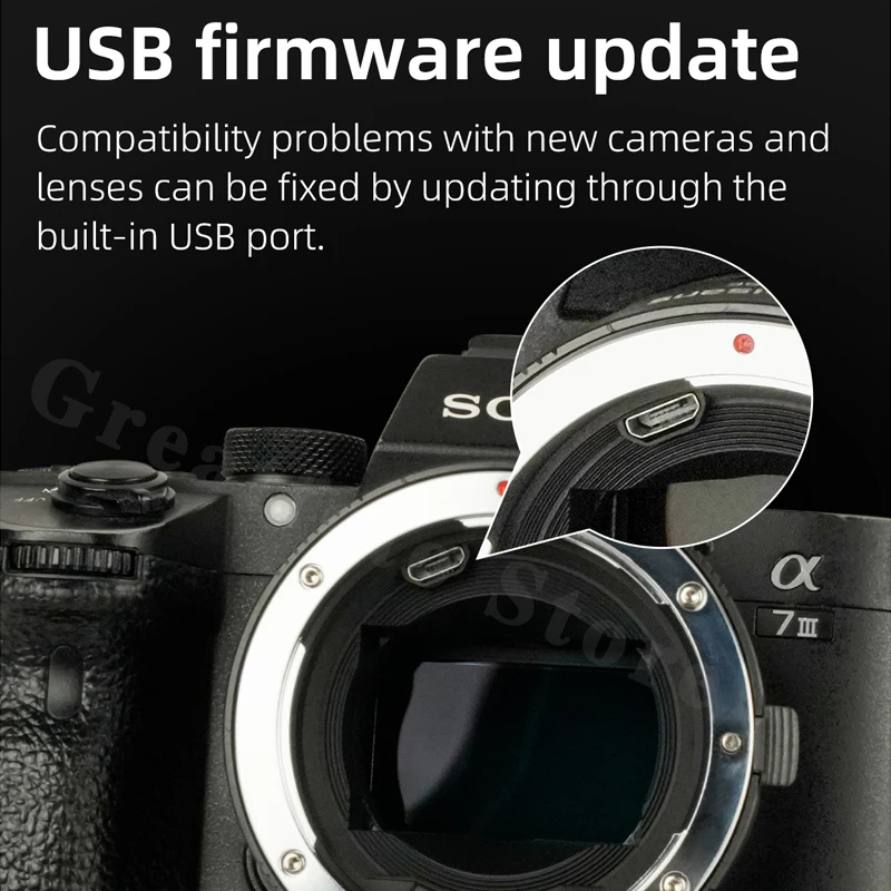 7artisans 7artisans-anillo adaptador de lente de EF-SE, anillo convertidor de lente de enfoque automático para Canon EF/EF-S, lentes para cámaras Sony e-mount