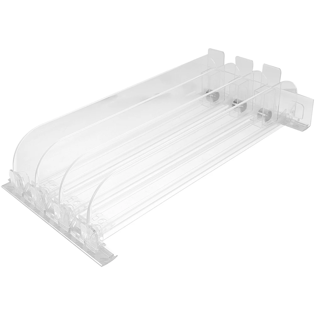 

1 set 1 Set Clear Drink Shelf Pusher Rack Auto Beverage Replenishment Organizer Transparent Sturdy Material Supermarket