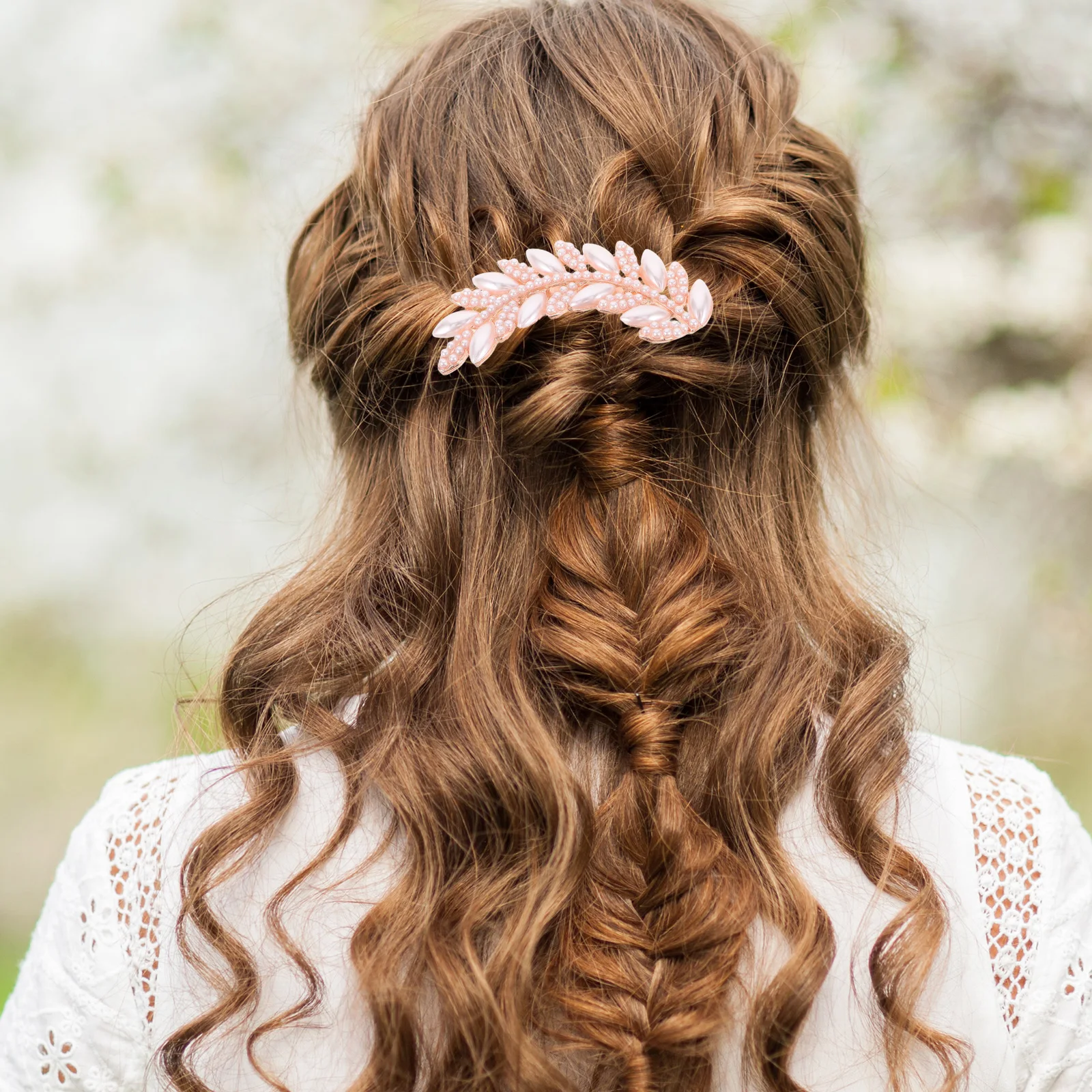 

Elegant Imitation Pearl Hair Comb Alloy Metal Bridal Wedding Accessories for Women Fancy Side Hairpieces Unique Headpiece Fine