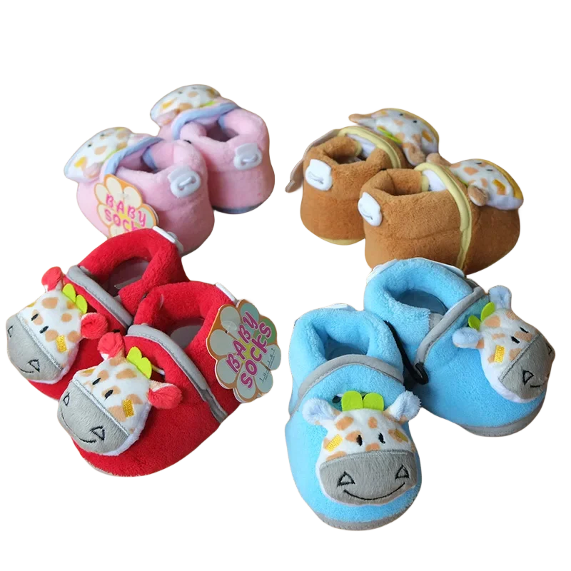 Winter super warm baby Cute 3D cartoon house shoes boots Infant Antiskid fleece Baby Shoes First Walkers 3 size 3-12 M Girl Boys