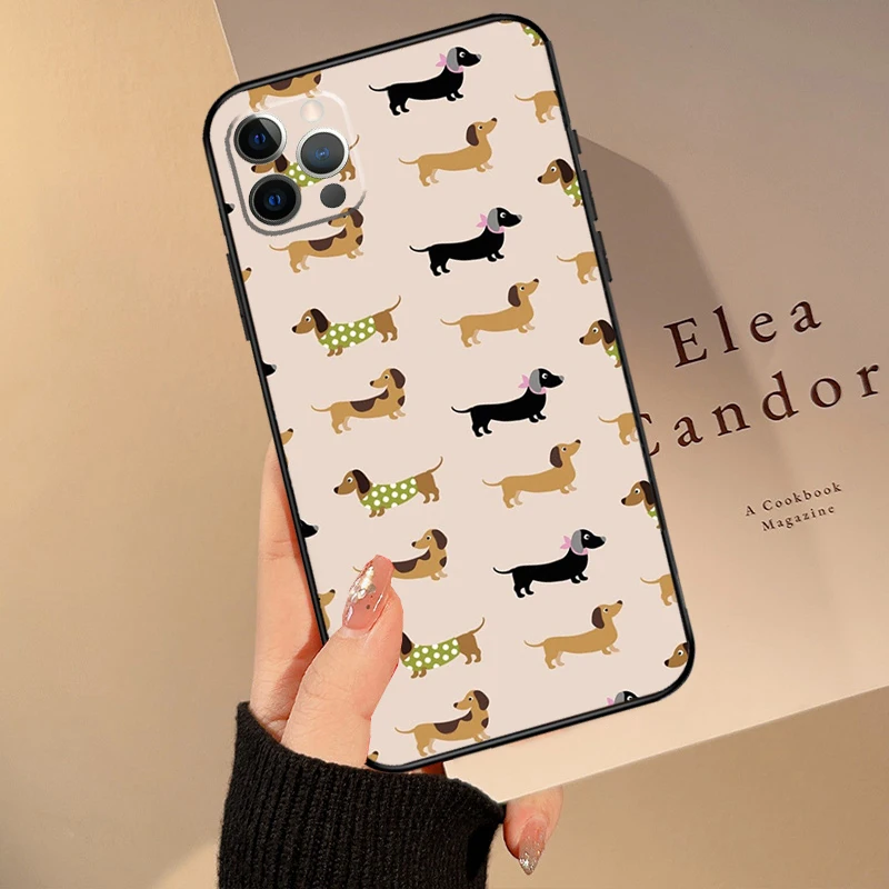 حافظة كلب ألماني لطيفة لهاتف آيفون 16 15 14 13 11 12 17 Pro Max 12 13 mini 15 16 Plus 16e 17 غطاء خلفي هوائي #6