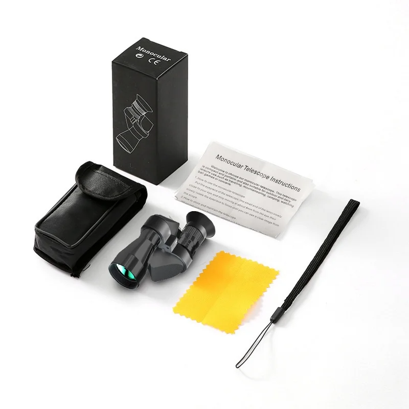  Corner Telescope Metal Compass High-definition High Magnification Low Light Night Vision Outdoor Viewing And Drama Watching 