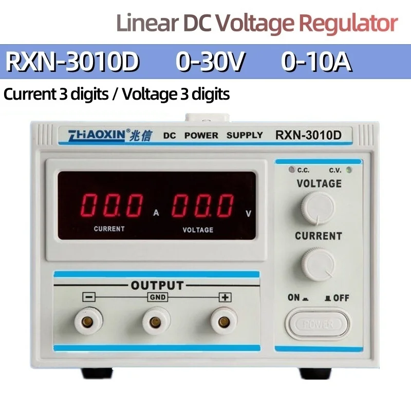 Fast arrival Digital RXN-3010D/RXN-3020D/RXN-3030D Dual Linear DC Power Supply 0-30V Output Voltage 0-10A/20A/30A Output Current