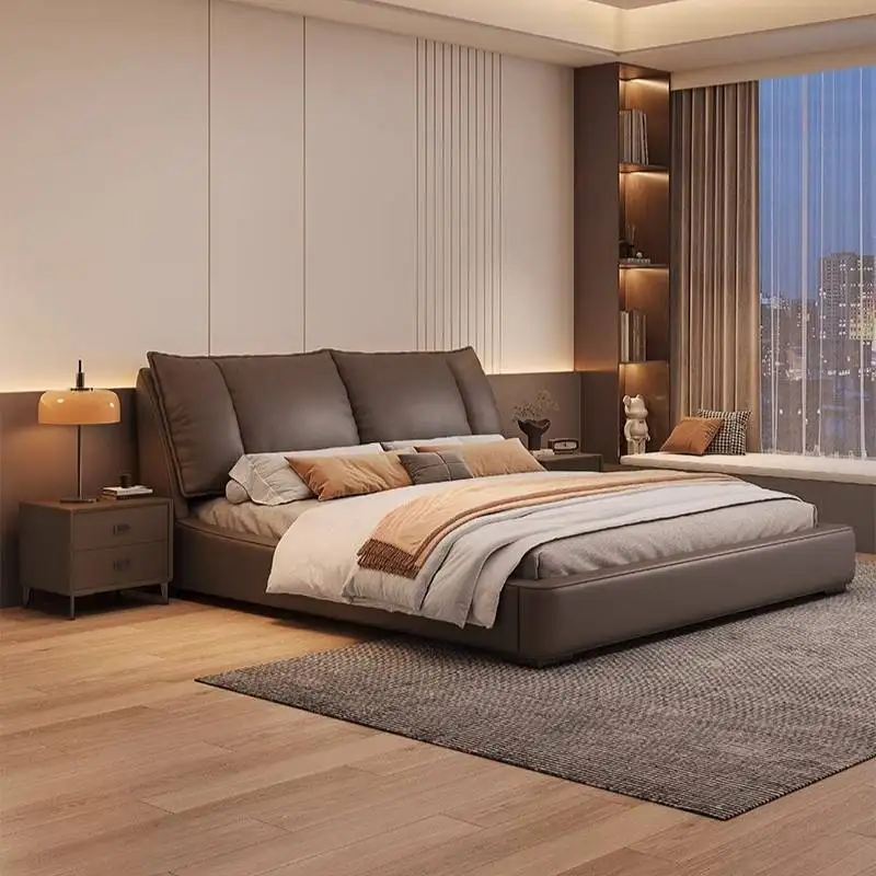 

Brown Designs Double Bed Black Vintage Wooden Lit Luxe King Size Double Bed Metal Modern Cloud Camas De Dormitorio Furniture