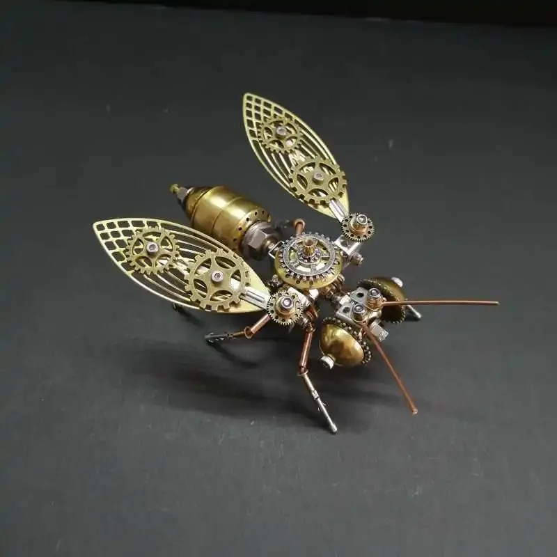 3D Puzzles Bee Steampunk Mechanical Insects Metal DIY Assembly Model Kits Ornaments Assemble Models Toy