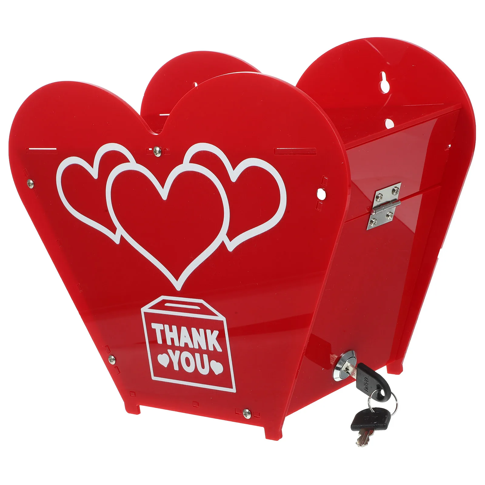 

Donation Box 26.7x12x22CM Safe Sturdy Acrylic Multifunction Desktop Collection Suggestion Complaint Bright Color