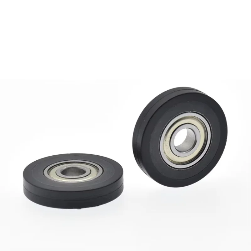 1 pz 6x25x5mm TPU poliuretano PU puleggia rivestita resistente all'usura puleggia di rotolamento automatica 696 cuscinetto rullo ruota piatta