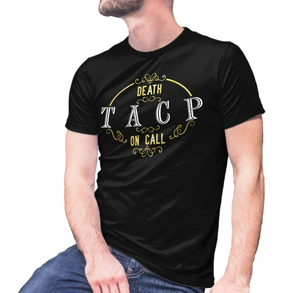 

DEATH on CALL Tactical Air Control United States Air Force pattern design-100% cotton short sleeve printed men's T-shirt.