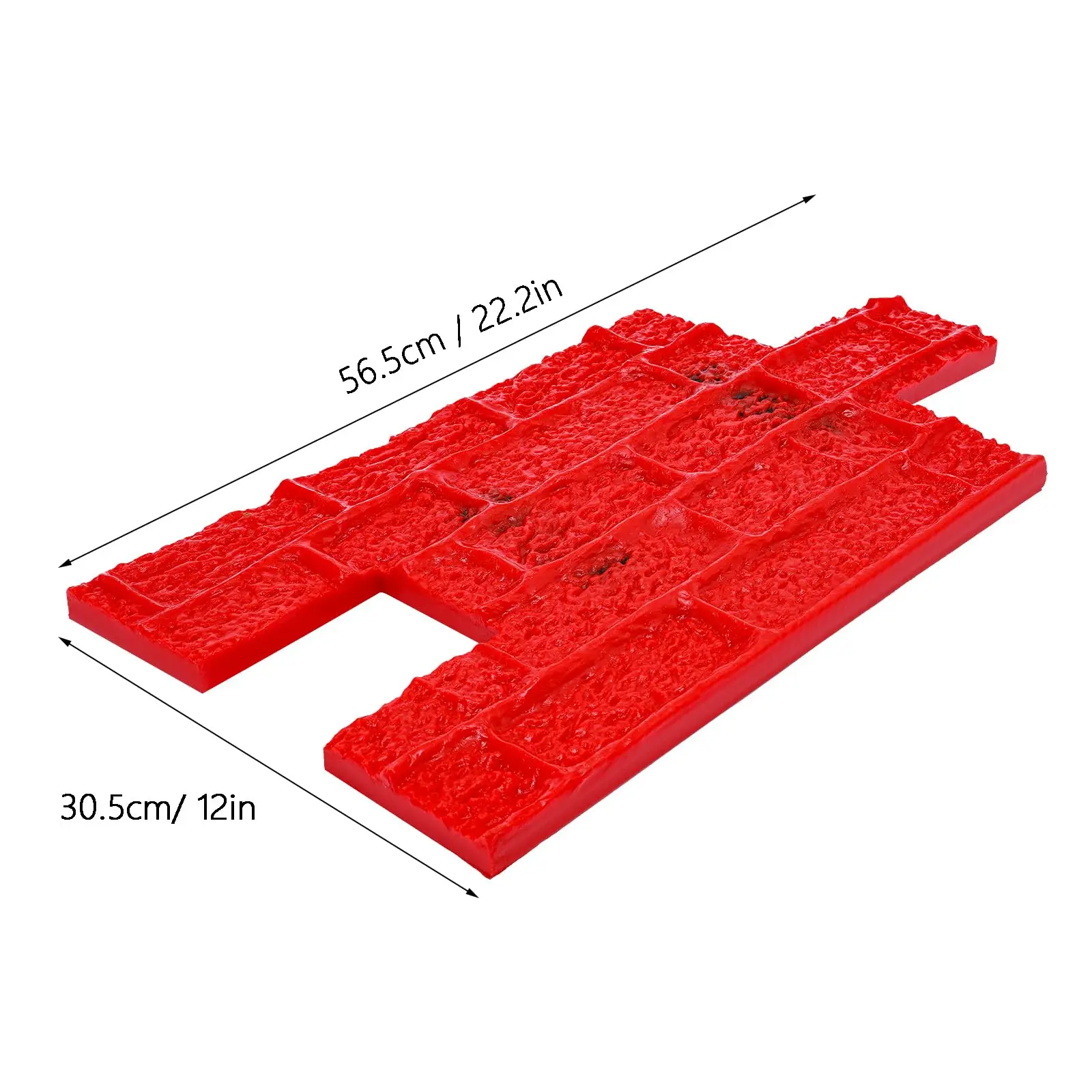 22.2*12 بوصة طوابع خرسانية سلسة أرضية خرسانية قالب ختم ملمس خرساني حصيرة مستطيلة بلاط الحجر الملمس الخرسانة Te