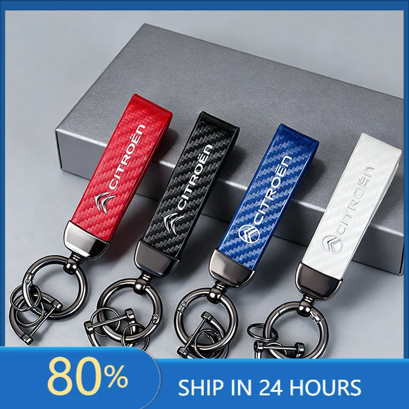Car Stickers Carbon Fiber Leather Keyrings Car Keychain Accessories For Citroen C1 DS3 C2 C3 Vts C4 Saxo C4L C5 C6 C8 Xsara C3-X