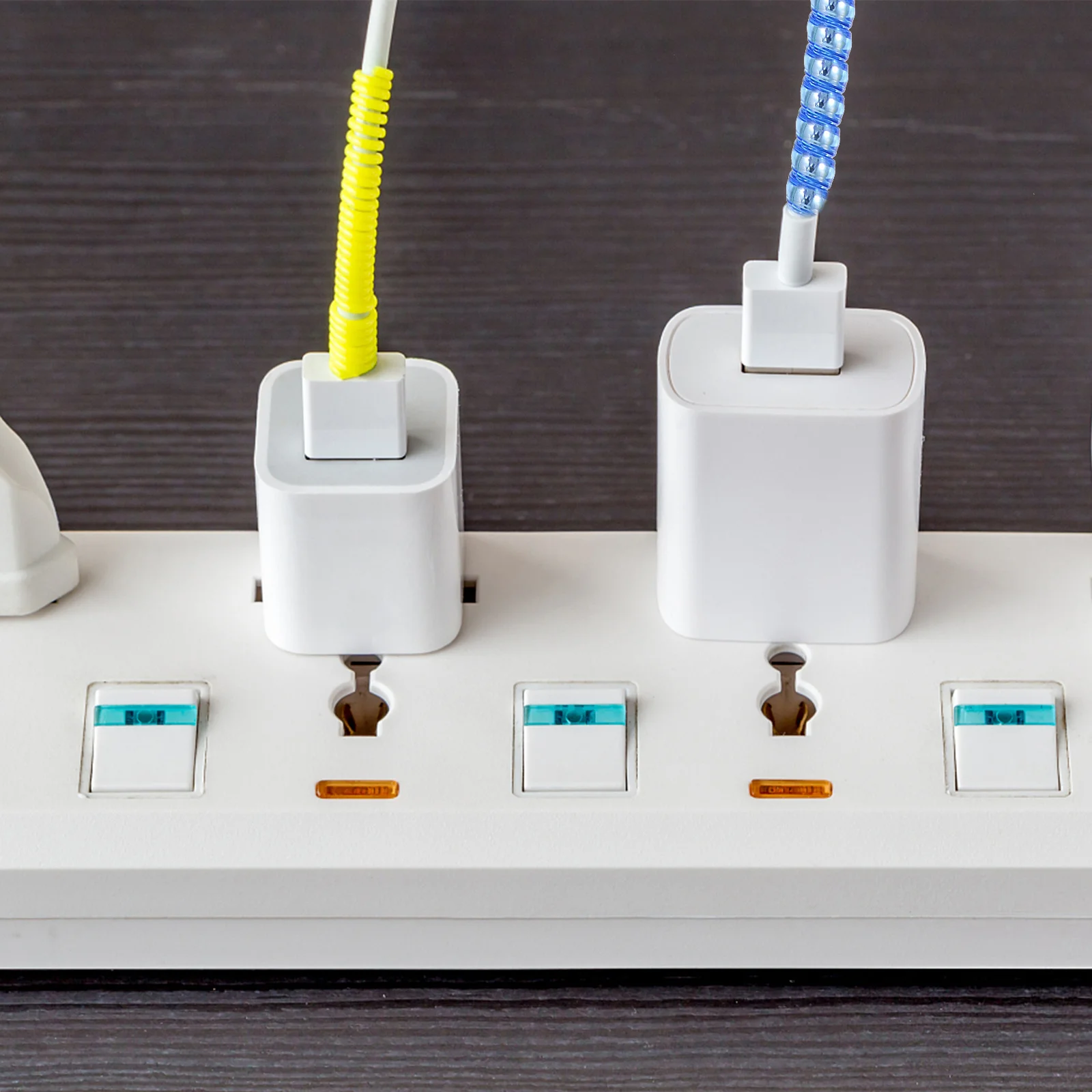 8Pcs 1.4m Coiled Cable Wrap Tube Data Line Management Sleeve Protective Wire Hider for Stand Computer Desk Organization