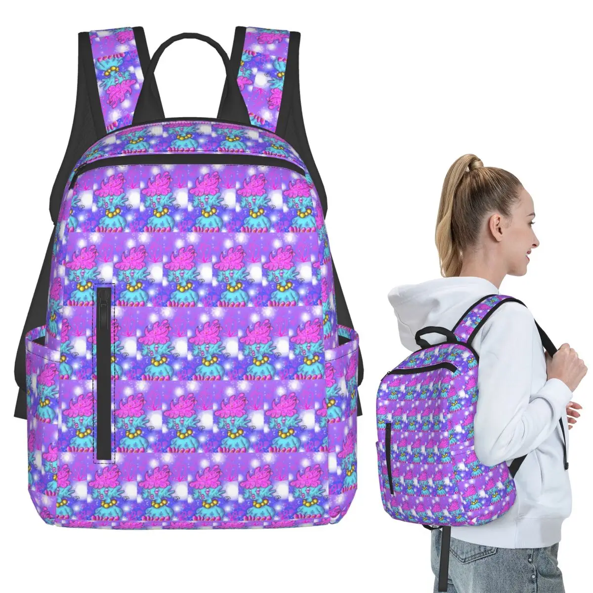 

Fish Goddess Backpack Student BookBag Kids School Bag Laptop Shoulder Bags Boys Girls