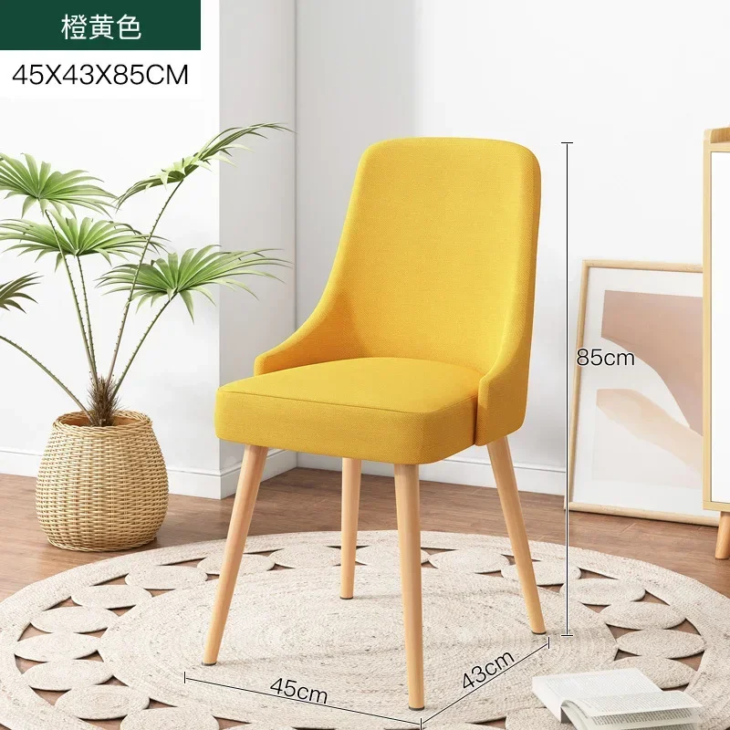 Wood Legs Dining Chairs Stackable Grey Fashion Live Room Dining Chairs Party Feeding Minimalist Cadeira Living Room Furniture