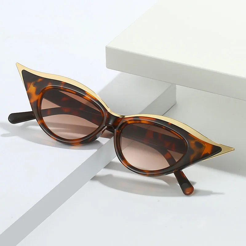 Gafas de sol de estilo Retro Vintage para mujer, gafas de sol con forma de ojo de gato, diseño antirreflectante, alta calidad