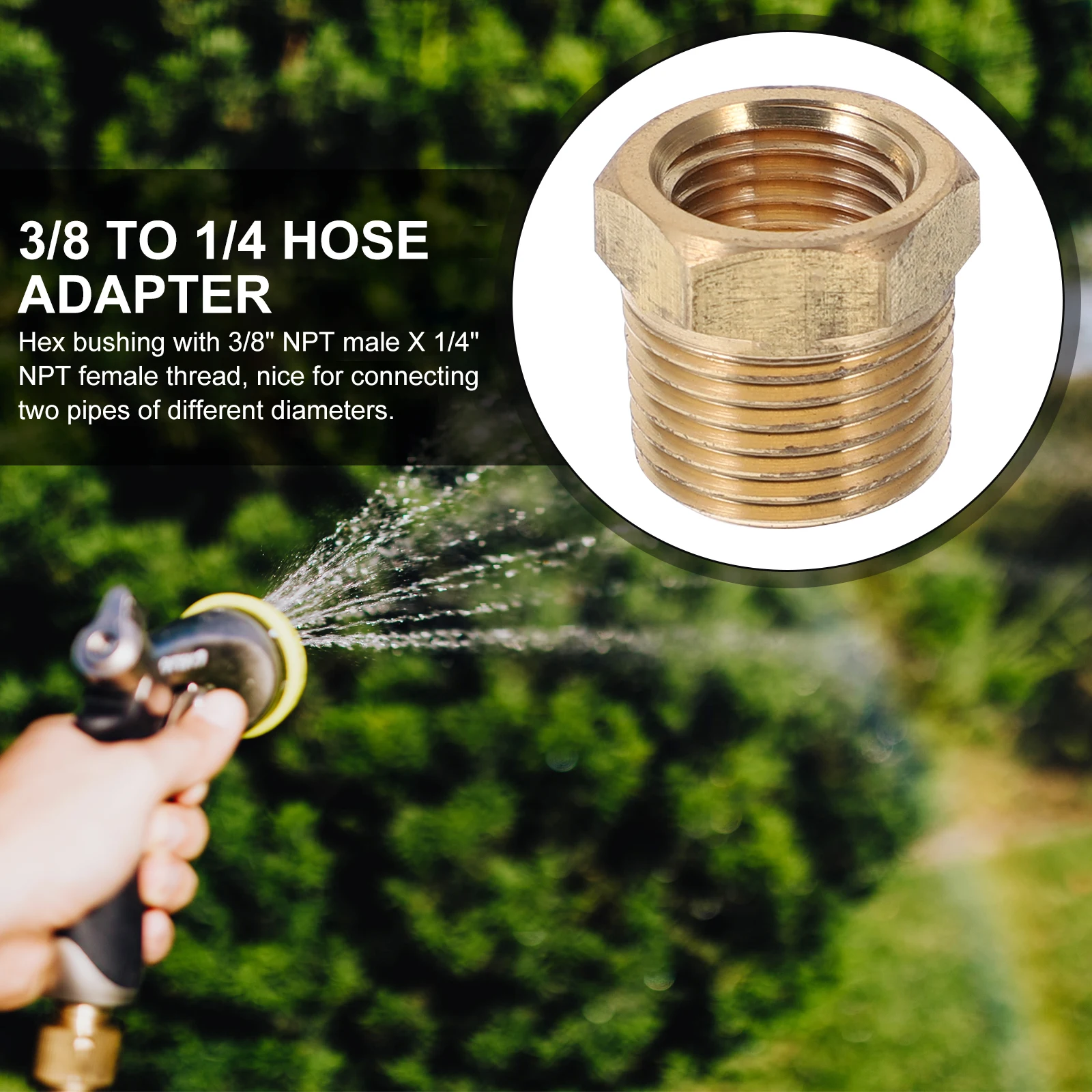 

Pipe Fittings 3 8 to 1 4 NPT Male Female Adapter 304 Stainless Steel Garden Hose Connector Reducer Coupling