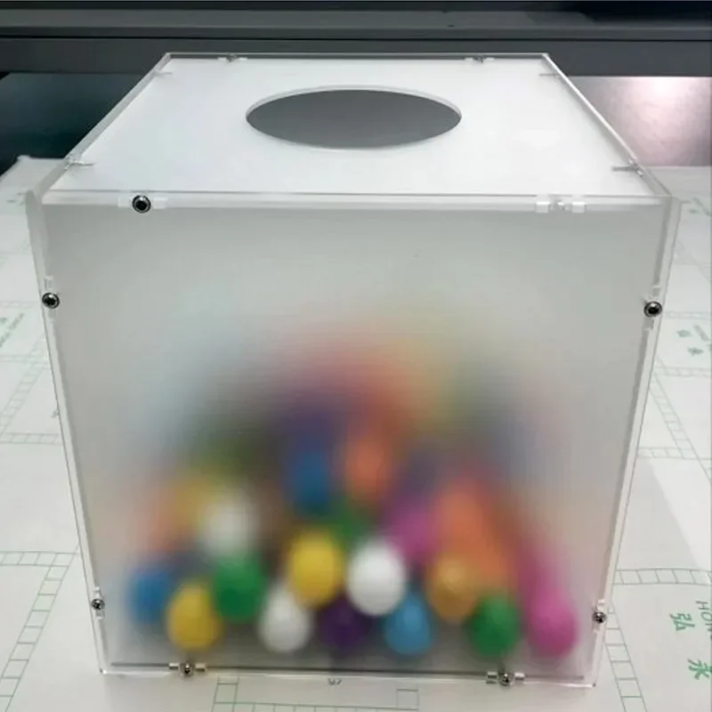 Lucky Mystery Box,Acrylic Material  Square Lottery Box,Suitable for Voting, Party Games,Wedding and Decoration Decoration