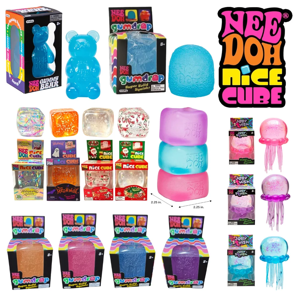 Hot Selling Schylling NeeDoh Nice Cube & Jellyfish Squishy Blind Box Soft Squeeze Toy Stress Anxiety Relief Stress Sensory Gift