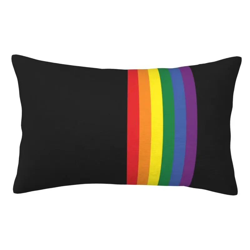 Custom Rainbow Pride LGBT Nordic Throw Pillow Covers Transgender Gay Lesbian Pillowcases Rectangle