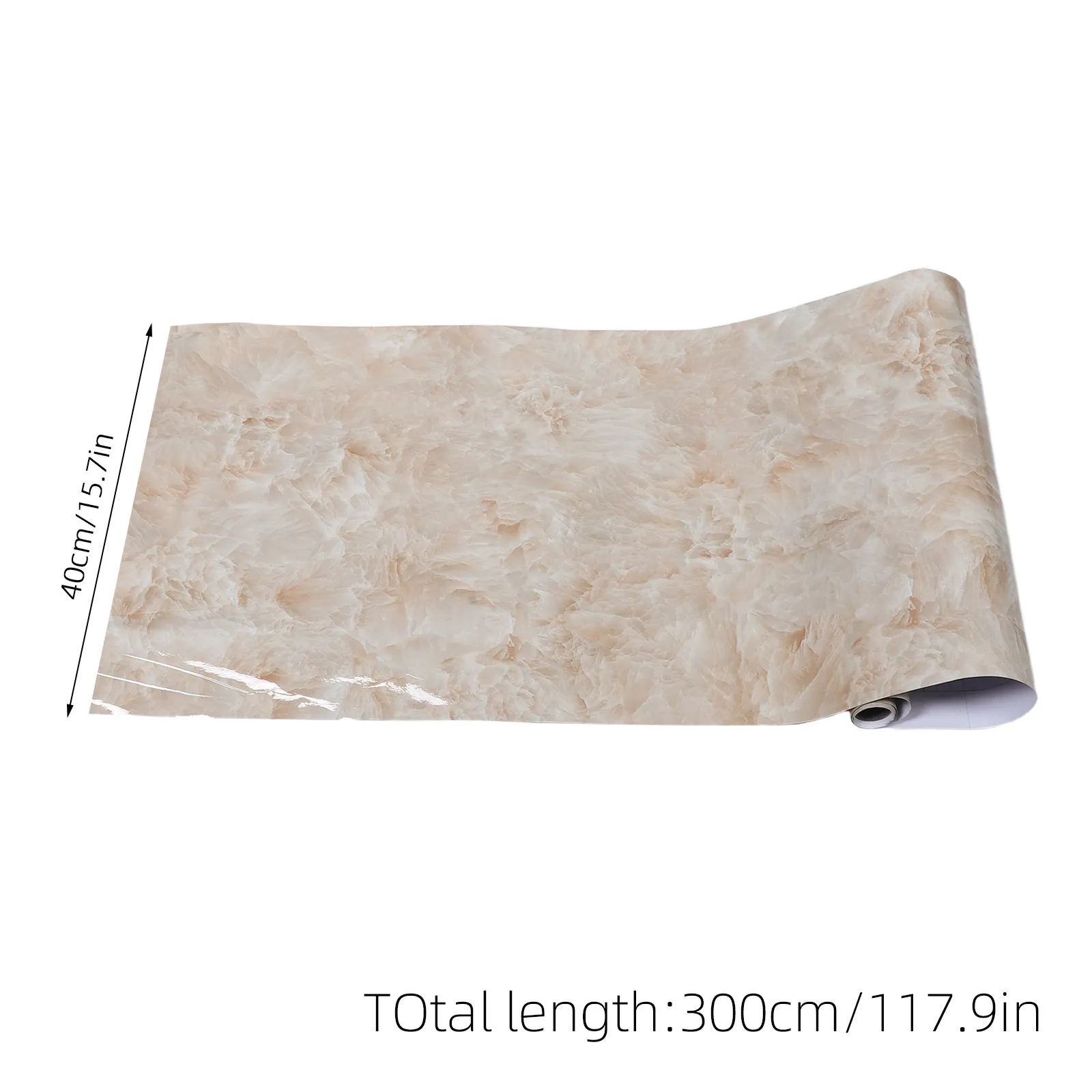 Kitchen Oil Proof Wallpaper Peel and Stick 118x15.8 Marble Waterproof Self Adhesive Backsplash Protector for Cabinets view 2